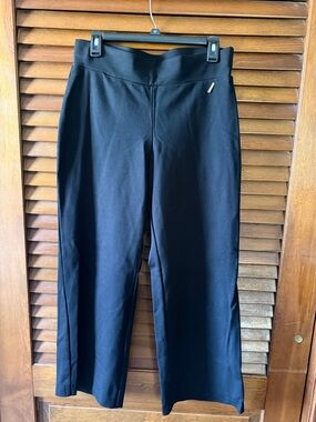 Anne Klein Black Pull-On Pants with Lion Logo